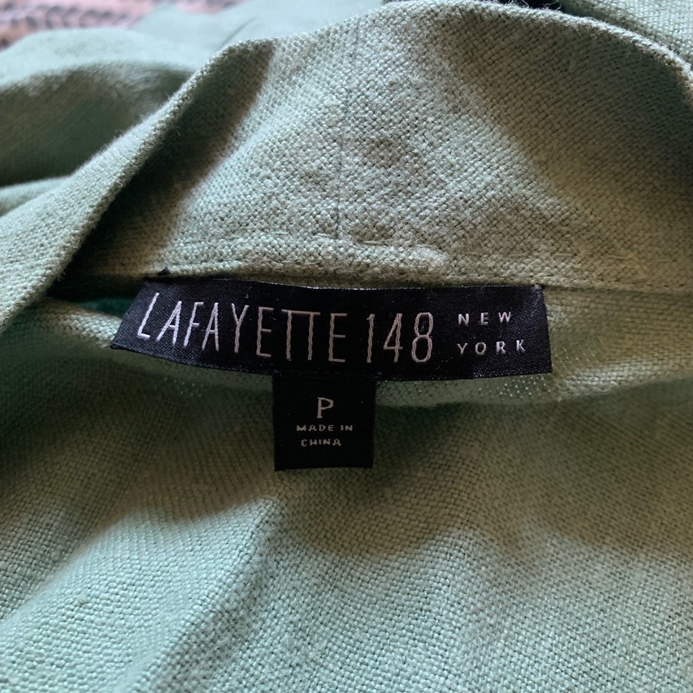 Lafayette 148 New York Linen One Button Jacket - Picture 3 of 5